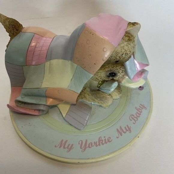 VTG Hamilton Collection My Yorkie My Baby Dogs Yorkshire Terrier Figurine 3.5" - Picture 4 of 10